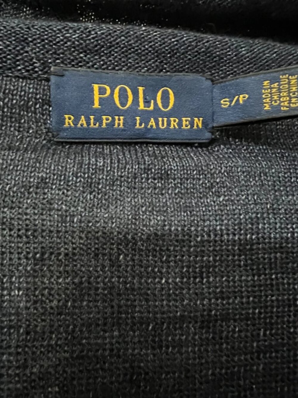 Polo Ralph Lauren Women’s Linen Knit Sweater Top S Oversize Navy Blue V-Neck - Picture 3 of 7